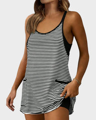 All-Day Comfort Romper Dress with Built-In Shorts