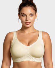 Breathable Fixed Cup Jelly Support Smoothing Bra