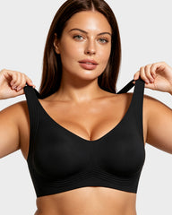 Breathable Fixed Cup Jelly Support Smoothing Bra