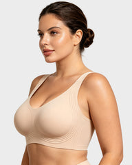 Breathable Fixed Cup Jelly Support Smoothing Bra