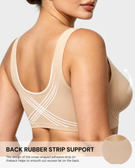 Breathable Fixed Cup Jelly Support Smoothing Bra