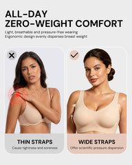 Breathable Fixed Cup Jelly Support Smoothing Bra