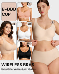 Breathable Fixed Cup Jelly Support Smoothing Bra