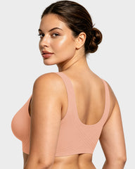 Breathable Fixed Cup Jelly Support Smoothing Bra
