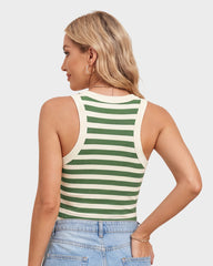 Built-In Bra Ribbed Tank Top for Everyday Wear