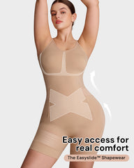 EasySlide Pull-Down Shapewear Bodysuit