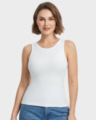 High Neck Seamless Workout Tank – Built-In Bra Top