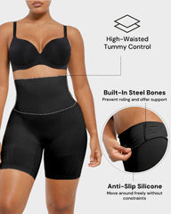 High-Waisted Tummy Control Shaping Shorts