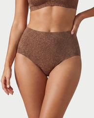 6-Pack High-Waist Seamless Leopard Tummy Control Briefs