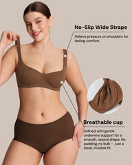 Invisible Balconette Bra with Unlined Comfort
