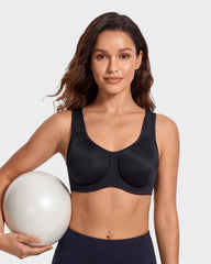High Impact Sports Bra with External Underwire Support
