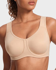 High Impact Sports Bra with External Underwire Support