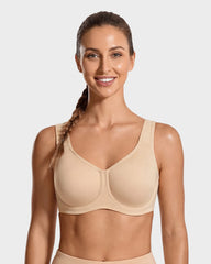 High Impact Sports Bra with External Underwire Support