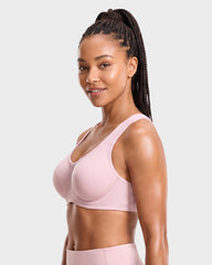 High Impact Sports Bra with External Underwire Support