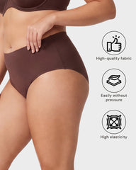 5-Pack No Show High-Waist Briefs for Everyday Seamless Comfort