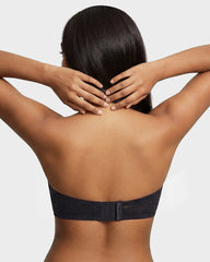 No-Slip Strapless Underwire Bra with Lace Detail