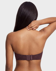 No-Slip Strapless Underwire Bra with Lace Detail