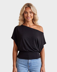Off Shoulder Slim Fit Crop Top
