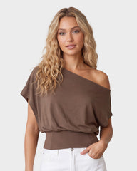Off Shoulder Slim Fit Crop Top