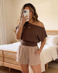 Off Shoulder Slim Fit Crop Top
