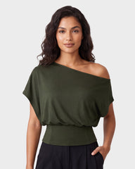 Off Shoulder Slim Fit Crop Top