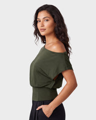 Off Shoulder Slim Fit Crop Top