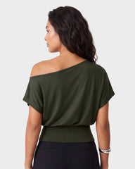 Off Shoulder Slim Fit Crop Top