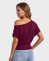 Off Shoulder Slim Fit Crop Top