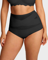 5-Pack Plus-Size High-Waist Cross Tummy Control Panties