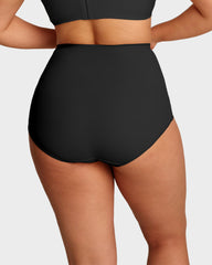 5-Pack Plus-Size High-Waist Cross Tummy Control Panties