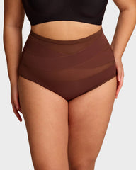 5-Pack Plus-Size High-Waist Cross Tummy Control Panties