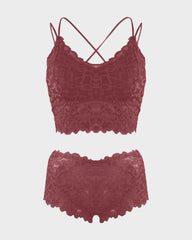 4-Pack Romantic Lace Bralette & Panty Bundle