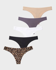 5-Pack Invisible Seamless Thongs