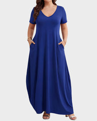 Slimming Maxi Lounge Dress with Pockets