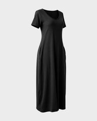 Slimming Maxi Lounge Dress with Pockets