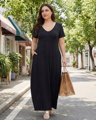 Slimming Maxi Lounge Dress with Pockets