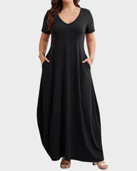 Slimming Maxi Lounge Dress with Pockets