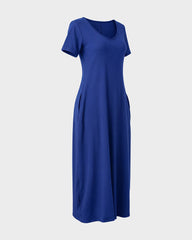 Slimming Maxi Lounge Dress with Pockets