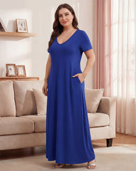 Slimming Maxi Lounge Dress with Pockets