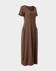Slimming Maxi Lounge Dress with Pockets