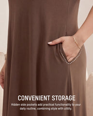 Slimming Maxi Lounge Dress with Pockets
