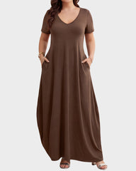 Slimming Maxi Lounge Dress with Pockets