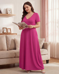 Slimming Maxi Lounge Dress with Pockets