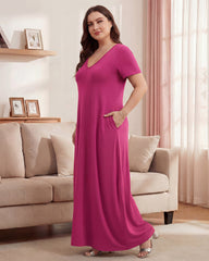 Slimming Maxi Lounge Dress with Pockets
