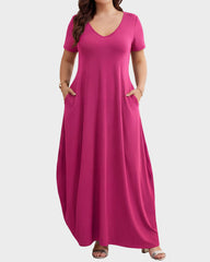 Slimming Maxi Lounge Dress with Pockets