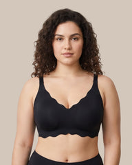 Soft Full Coverage Scalloped Wireless Jelly Bra