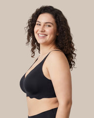 Soft Full Coverage Scalloped Wireless Jelly Bra
