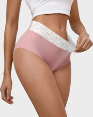 6-Pack Soft Cotton Heart Print High-Waist Panties