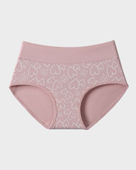 6-Pack Soft Cotton Heart Print High-Waist Panties