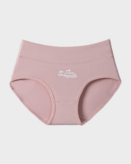 6-Pack Soft Cotton Heart Print High-Waist Panties